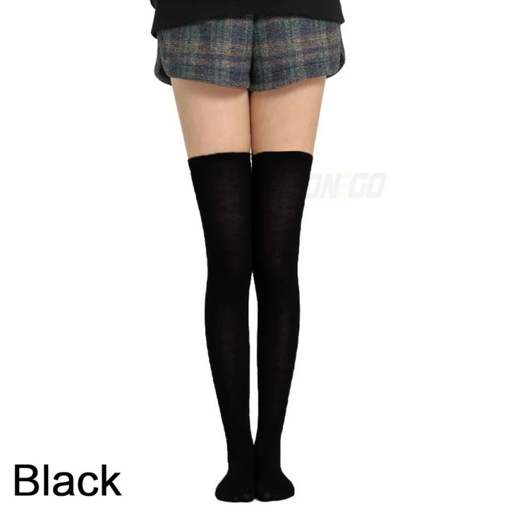 Fashion Leg Women Socks Over Knee Socks Solid Warmers Knee High Socks 5 Colors Optional