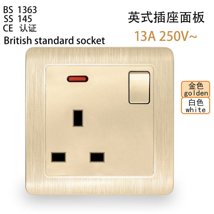 %E3%80%90LuxeGlow%E3%80%91Model%2086%20British%20Standard%20Socket%20Multifunctional%20Household%2013A%20British%20PC%20Panel%20Socket%20with%20a%201gang%201way%20switch%20Power%20lamp%20-%20Image%203