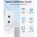 Ethernet Cable Wall Plate-1 x Single Gang 2 Port wall plates
2 x RJ45 cat6 inline coupler female to female
2 x Machine screws
1 x Low Voltage Mounting Bracket-White & black. 