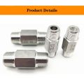 Non Return 304 Stainless Steel One-way Valve Silver 1/4 Inch NPT Check Valve Male to Male Thread Non-Return Valve Oil Water Gas. 