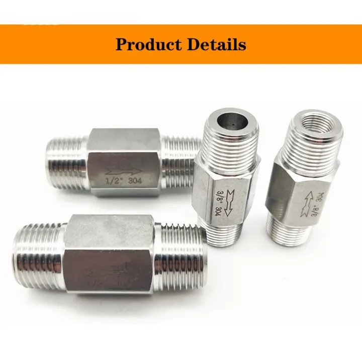 Non%20Return%20304%20Stainless%20Steel%20One-way%20Valve%20Silver%201/4%20Inch%20NPT%20Check%20Valve%20Male%20to%20Male%20Thread%20Non-Return%20Valve%20Oil%20Water%20Gas%20-%20Image%203