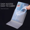 Anti-magnetic ID card cover anti-wear PVC ID card bus card bank transparent card cover. 