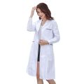 White Gown Short Sleeve Doctor's Overall Female Physical Therapist Doctor's Clothes Summer Thin Laboratory Nurses' Uniform Work Clothes Long. 