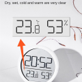 LED Digital Wall Clocks Temperature Humidity Date Display Electronic Table Alarm Clock for Kitchen Study Refrigerator B. 