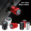 4Pcs Aluminum Alloy Car Tire Valve Cap Auto Wheel Accessories For Alfa Romeo Giulietta Mito 159 Giulia Stelvio 156 147 Tonale. 