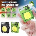 Portable Mini Keychain Light/ 6 Modes LED Working Light/ USB Rechargeable Pocket Torch for Outdoor Camping Emergency Lantern. 