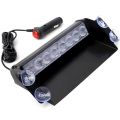 8 LEDs Car/Truck VIP Emergency Flasher Dash Strobe Warning Light Day Running Flash Led Police Lights 3 Flashing Modes 12V with Metal Cover. 