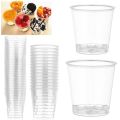 paper cups 30/50X Drinks Pudding Boxes Reusable Reusable Muffin Cup Disposable Dessert Cups Plastic Transparent Cu ake RoundParty Tableware. 
