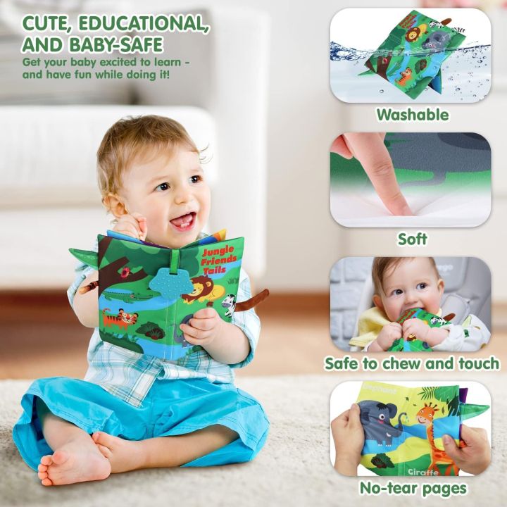 Baby%20Book%20Soft%20Cloth%20Books,%20Touch%20and%20Feel%20Crinkle%20Book%20for%20Toddler%20with%20Animal%20Tail%20Interactive%20Educational%20Teething%20Toy%20Gift,%20Infant%20Books%20Sensory%20Baby%20Book,%20Newborn%20Book%206-12%20Month%20-%20Image%207