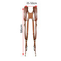 High Quality Leather Camera Accessories Dual Harness Two Cameras Shoulder Leather Strap Double Shoulder Straps Criss Cross Cameras. 
