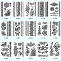 JM Hot Black Henna Lace Temporary Tattoo Metallic Inspired Sticker Body Art. 