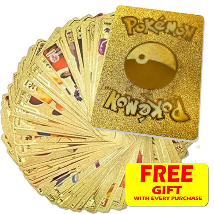 Pokemon Gold Cards 50Pcs | Daraz.lk