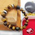 Tiger Eye Stone Bracelet Natural Breads 8. 