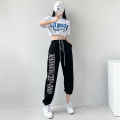 Jazz Dance Costume Women's Summer Korean StylejazzHigh Waist Top Hip Hop Loose Street Dance Pants Dancing Suit. 