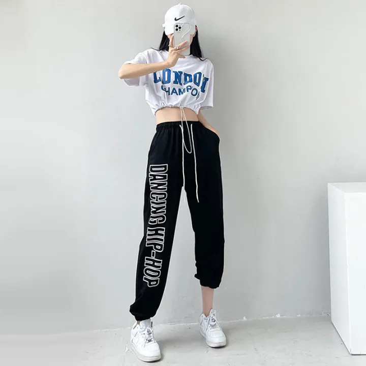 Jazz%20Dance%20Costume%20Women's%20Summer%20Korean%20StylejazzHigh%20Waist%20Top%20Hip%20Hop%20Loose%20Street%20Dance%20Pants%20Dancing%20Suit%20-%20Image%208