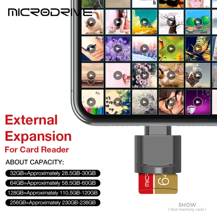 Usb%20flash%20drive%20adapter%20for%20iPhone%20/%20for%20iPad%20Micro%20mini%20SD%20memory%20card%20reader%20with%20Lightning%20insert%20-%20Image%204