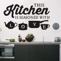 KITCHEN LOVE Pattern Removable Adhesive Wall Sticker. 