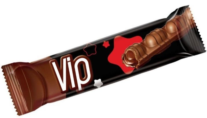VIP Cocoa Coated Wafer with Cocoa Cream 25g Dark Super Tasty Munchy Crunchy Chocolate