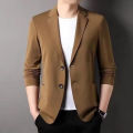 High-End Single Western Thin Ultra-Thin Stretch New Coat Sun Protection Ice Silk Suit Men's Thin Suit Summer Summer. 