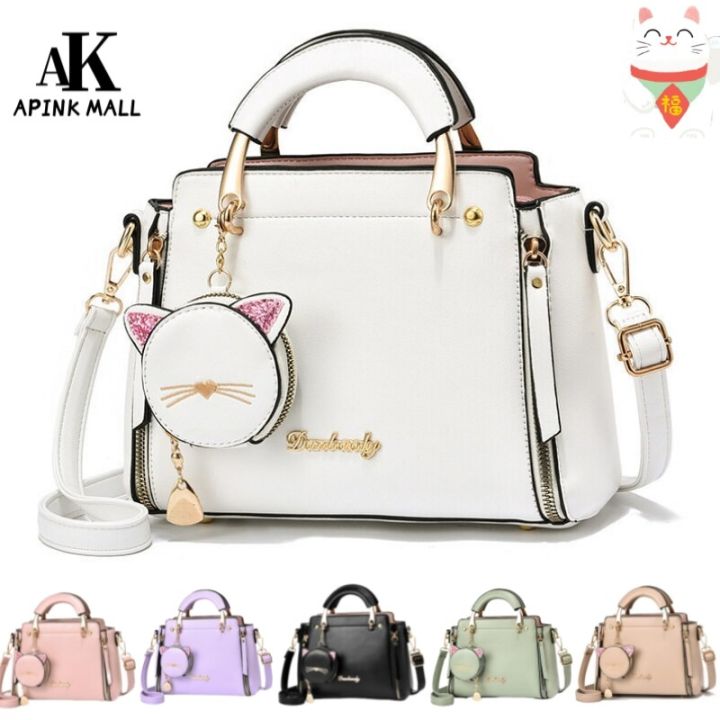 🔥HOT🔥 Fashion Women Bag Perempuan Cat Coin Hand Bag For Women 2022 New Style Sling Bag For Cute Girl Trend Style Beg Silang Animal Bag cat Tote Bag