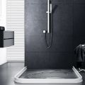 Collapsible Shower Threshold Water Dam Barrier Retention System Keep Water Inside Waterproof Self-Adhesive Strip for Wet and Dry. 