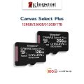 KIngston Canvas Select Plus micro SD Memory Card 128GB / 256GB. 