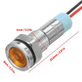 5x Car Boat 12V-24V 6mm LED Indicator Light Dash Dashboard Panel Warning Lamp Encounter. 