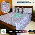 Fine Feather - 100% Egyptian Cotton Flat Bed Sheet with 2 Pillow Covers - Comfortable Bedding Set by The Beds Online. 
