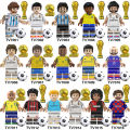 【Essential Good Item】TV6501 Compatible with LEGO World Cup Soccer Stars Brazil King Messi Ronaldo Building Blocks Minifigures. 
