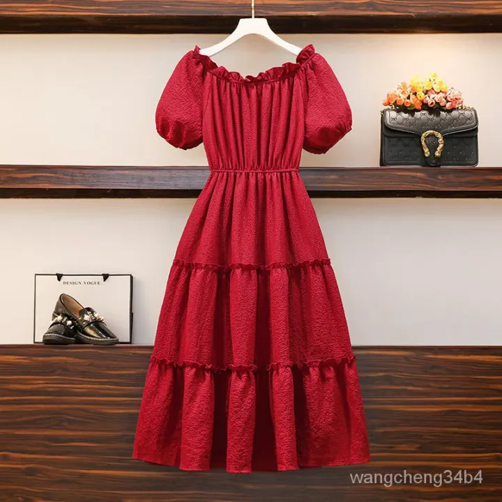 plus%20Size%20Women's%20Clothing%202024%20Summer%20New%20Style%20French%20Tea%20Break%20Butterfly%20Design%20Pearl%20Cake%20Dress%20for%20Fat%20Girls%20-%20Image%207