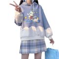 2022 autumn spring sailor cat sweater warm hoodie + jk plaid skirt toddler girls cotton teenager child teens 7 8 9 10 11 12 year. 