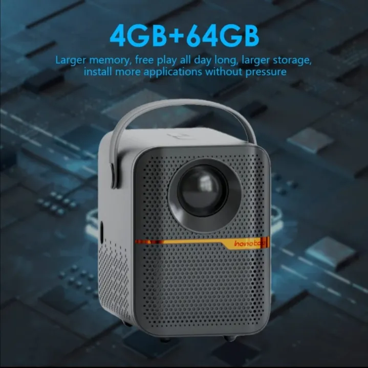 HONGTOP%20Android%20Smart%20Mini%20Projector%20300ANSI%20Lumen%20Portable%20Projector%204K%20with%20WIFI%20Bluetooth%201080P%20Home%20Movie%20Theater%20Beamer%20Smart%20Projector%206W%20Dual%20Stereo%20Speakers%201080P%20Home%20Theater%20200%20Inch%20Giant%20Screen%20Black%204GB%2064GB%20ABS%20for%20Indoor%20Video%20Projector%20-%20Image%204