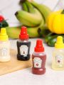 4/8pcs Mini Sauce Bottle Refillable Ketchup Honey Tomato Salad Containers Bottles Portable Sauce Jars Storage Dressing Dispenser. 