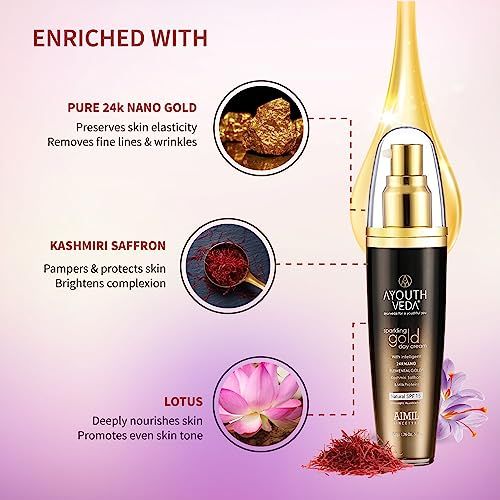 Ayouthveda%20Sparkling%2024K%20Nano%20Elemental%20Gold%20Day%20Cream%20With%20Natural%20SPF%2015%7CProvides%20Golden%20Glow%20&%20Improves%20Skin%20Firmness%7C%20Blend%20of%20Kashmiri%20Saffron%20&%20Milk%20Cream%20For%20All%20day%20Use(Pack%20Of%201-50g)(FROM%20INDIA)JEZ%20-%20Image%202