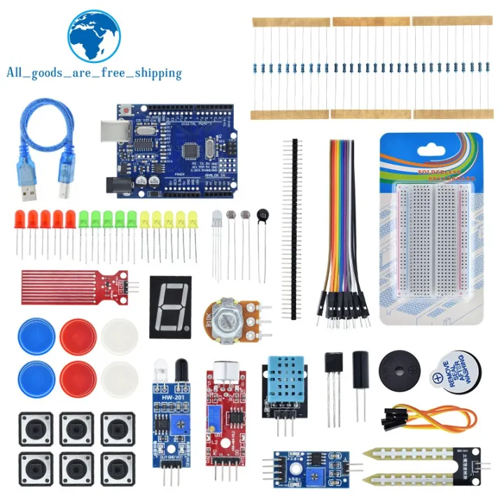 Tzt%20Basic%20Starter%20Kit%20For%20Arduino%20Uno%20Set%20R3%20Diy%20Kit%20-%20R3%20Board%20/%20Breadboard%20Box%20-%20Image%203