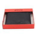 Buffalo Leather Arrow Wallet - Black. 
