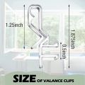 1-7/8 Inch Clear Plastic Valance Clips Clear Channel Valance Clips for the Valance with A Groove in the Back ( 24Pcs ). 