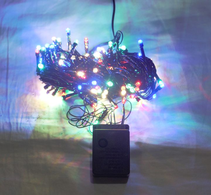 100 LED Multicolor Decorative Lights 6 Patterns. Outdoor and Indoor . Bulb Val