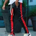 Mens Joggers Casual Pants Fitness Men Sportswear Tracksuit Bottoms Skinny Sweatpants Trousers Navy blue Gyms Jogger Track Pants. 