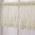 Modern Lace Hem Roman Short Window Curtain for Coffee Kitchen Cabinet e Decor. 