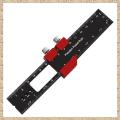 Woodworking Precision Pocket Ruler Aluminum Alloy Slide Ruler Inch & Metric T-Type Scribing Ruler Square Layout 160mm. 