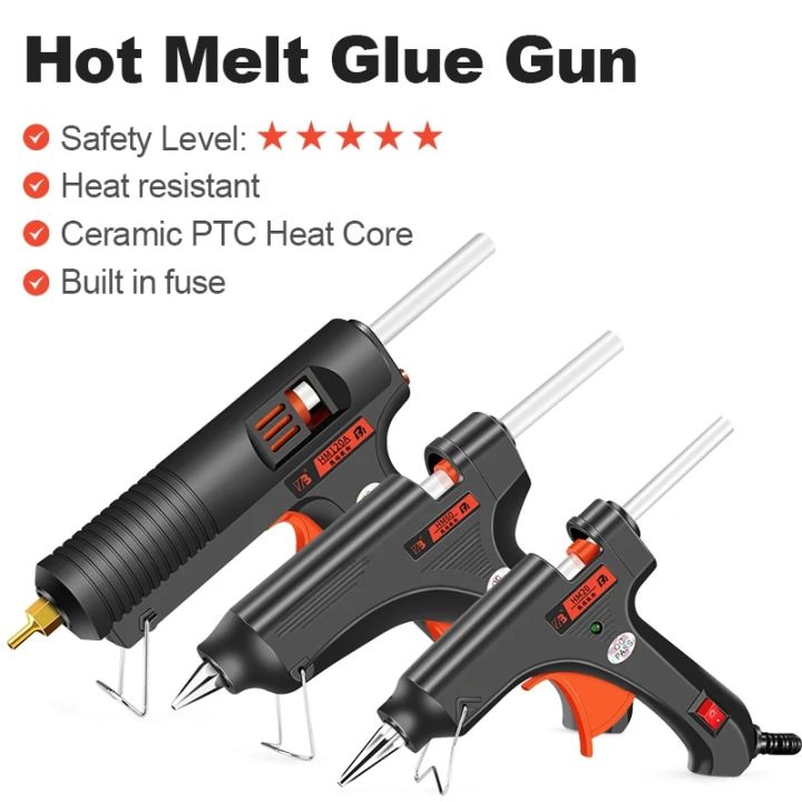 glue gun HB-HM60 Mini Hot Melt Glue Gun 20W-150W DIY Home Repair Tools Electric Heat Hot Melt Glue Gun With 10pcs 7mm/11mm Glue Stick