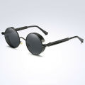 Gold Metal Retro Round Polarized Sunglasses Vintage Gothic Steampunk Glasses. 