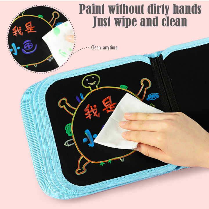 FLIPPED%20Doodle%20Book%20Drawing%20Pad%20Portable%20Reusable%20Erasable%20Writing%20Board%20Arts%20Crafts%20Toys%20Painting%20Kits%20for%20Kid%20Toddlers%20Activity%20Toy%20On%20Travel%20Airplane%20Boys%20Girls%20Age%203+%20-%20Image%202