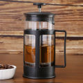 Coffee machine French tainless teel glass plunger pot. 