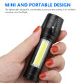 Mini LED Rechargeable Flashlight Light Camping COB Light Flashlight. 