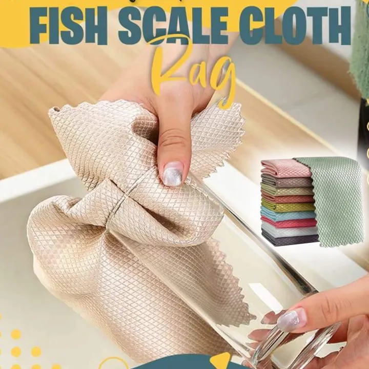 Microfiber%20Fish%20Scale%20Wipe%20Cloth%20For%20Glass%20Anti-grease%20Wiping%20Rag%20Super%20Absorbent%20Home%20Washing%20Dish%20Kitchen%20Cleaning%20Towel%20-%20Image%203