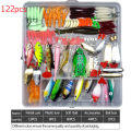 bellylady 75pcs/94pcs/122pcs/142pcs Fishing Lures Set Spoon Hooks nnow Pilers Hard Lure Kit In Box Fishing ear Accessories. 