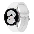 Watch Strap For Samsung Galaxy Watch4 44mm Universal Silicone Colorful Buckle Watch Band(White). 