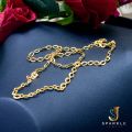 Gold plated Rich Look New Half Machine Cut 05MM Link Chain 18 Inch. 